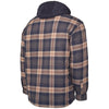 Tough Duck Men's Quilt-Lined Hooded Flannel Shirt Jacket WS06 - Navy/Brown Plaid
