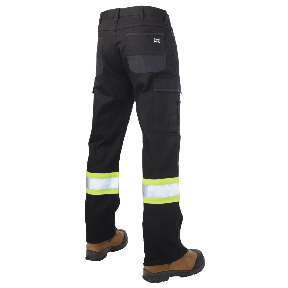 Tough Duck Men's Relaxed Fit Twill High Visibility Safety Cargo Pants