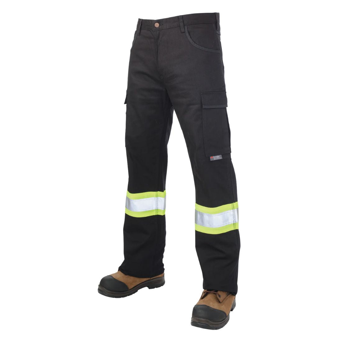 Tough Duck Men's Relaxed Fit Twill High Visibility Safety Cargo Pants