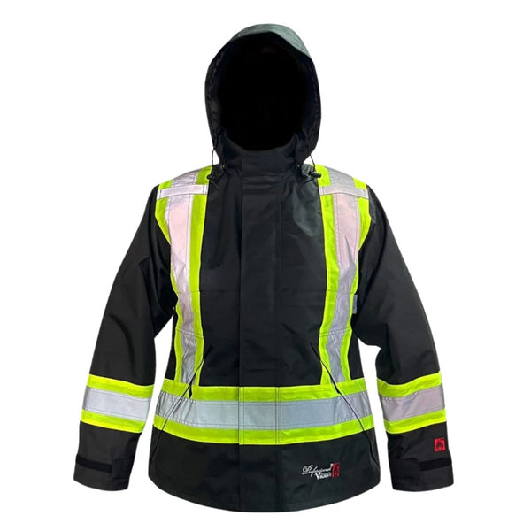 Viking Flame Resistant Journeywomen 300D Ripstop High Visibility Women's Jacket 3907LFRJ - Black