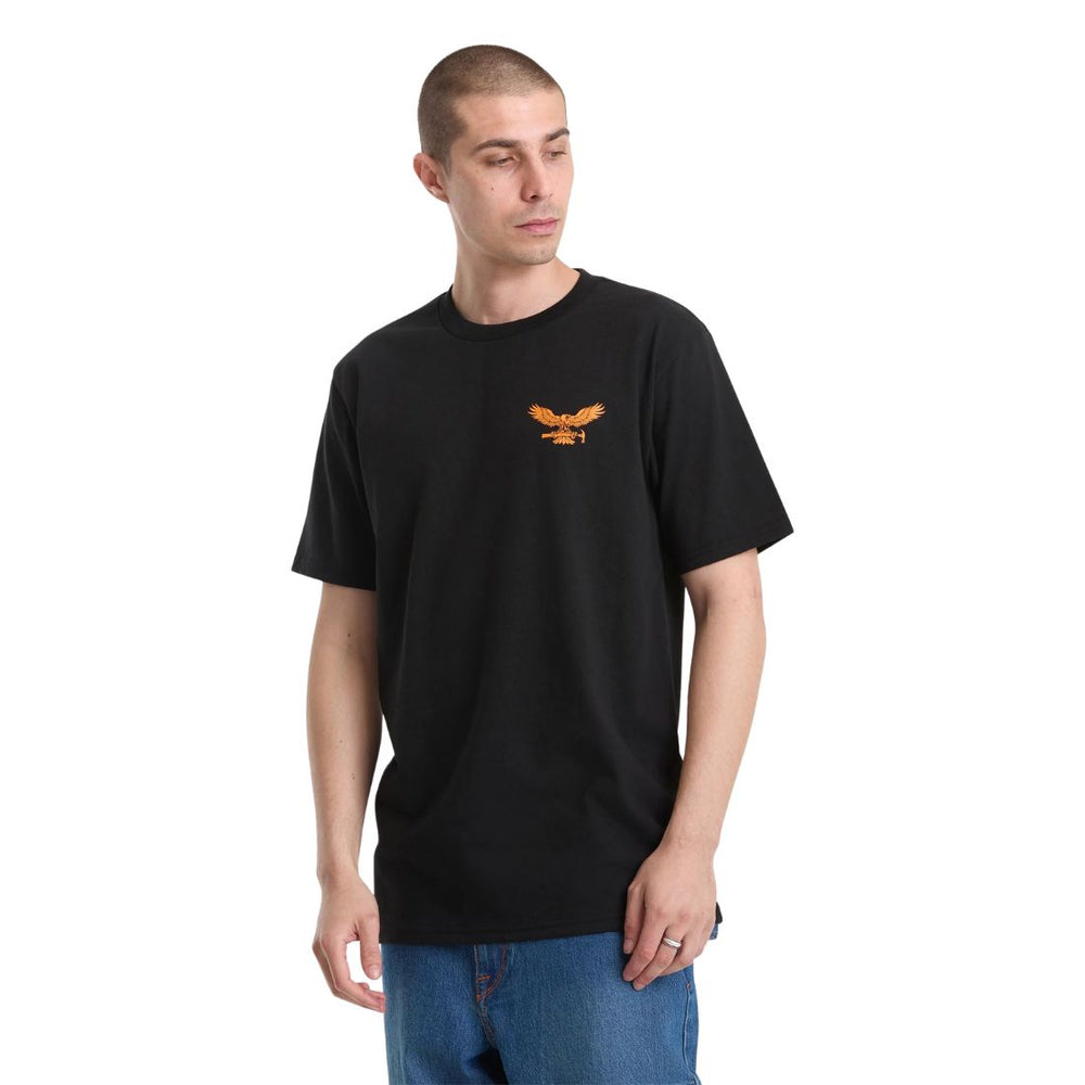 Volcom Men's Hammered Split Short Sleeve T-Shirt A3512605 - Black