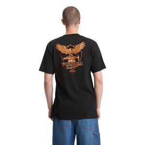 Volcom Men's Hammered Split Short Sleeve T-Shirt A3512605 - Black