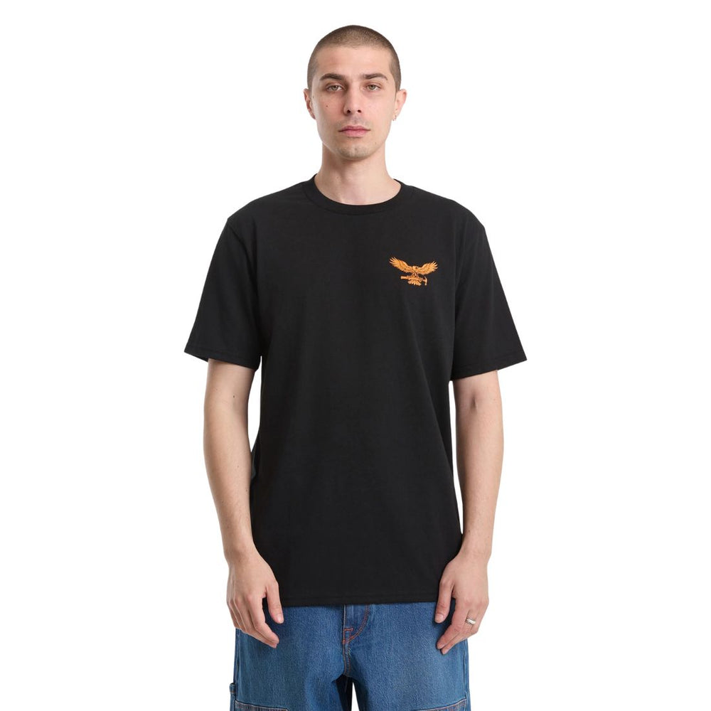 Volcom Men's Hammered Split Short Sleeve T-Shirt A3512605 - Black