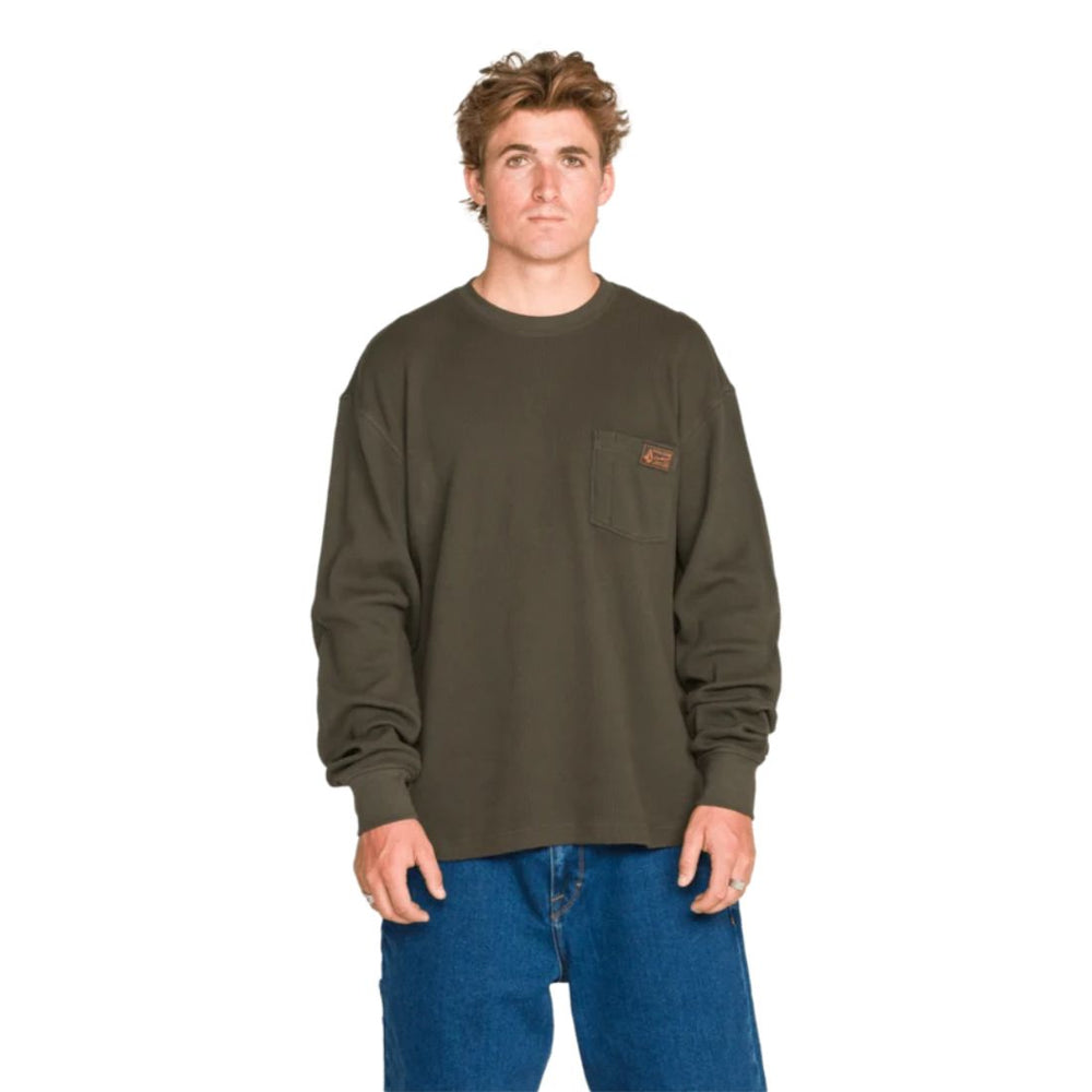 Volcom Men's Overtime Long Sleeve Thermal Work Shirt A5332601
