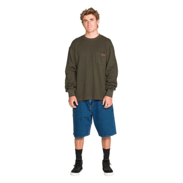Volcom Men's Overtime Long Sleeve Thermal Work Shirt A5332601