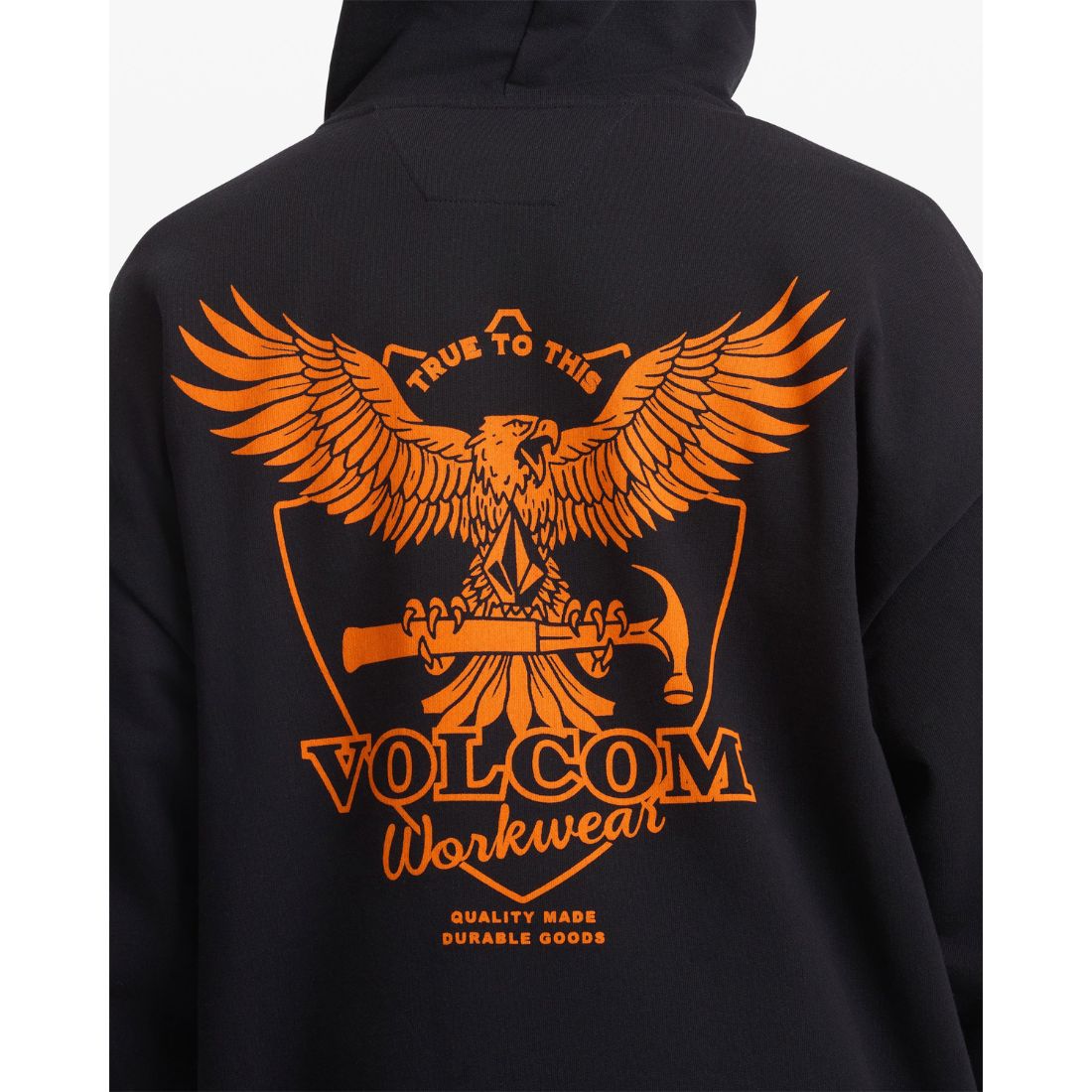 Volcom Men's Hammer Pullover Work Hoodie A4112602 - Black