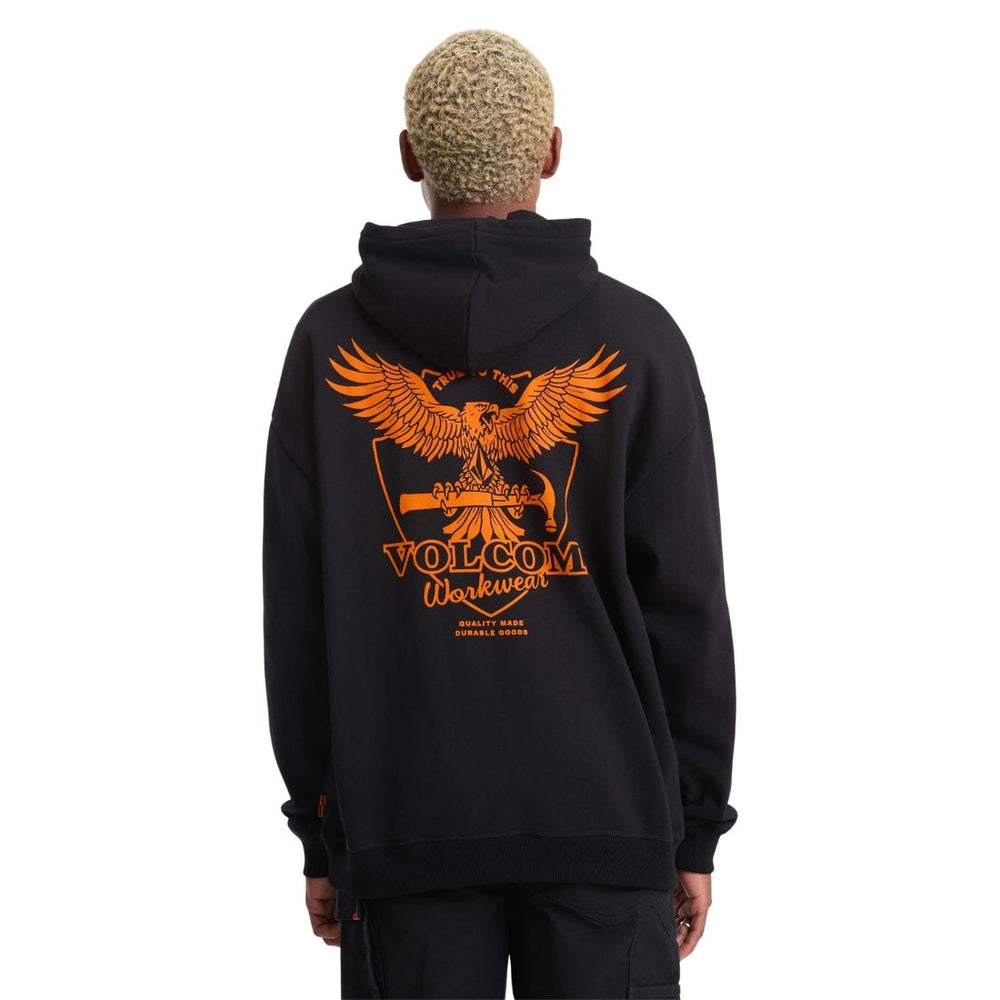 Volcom Men's Hammer Pullover Work Hoodie A4112602 - Black