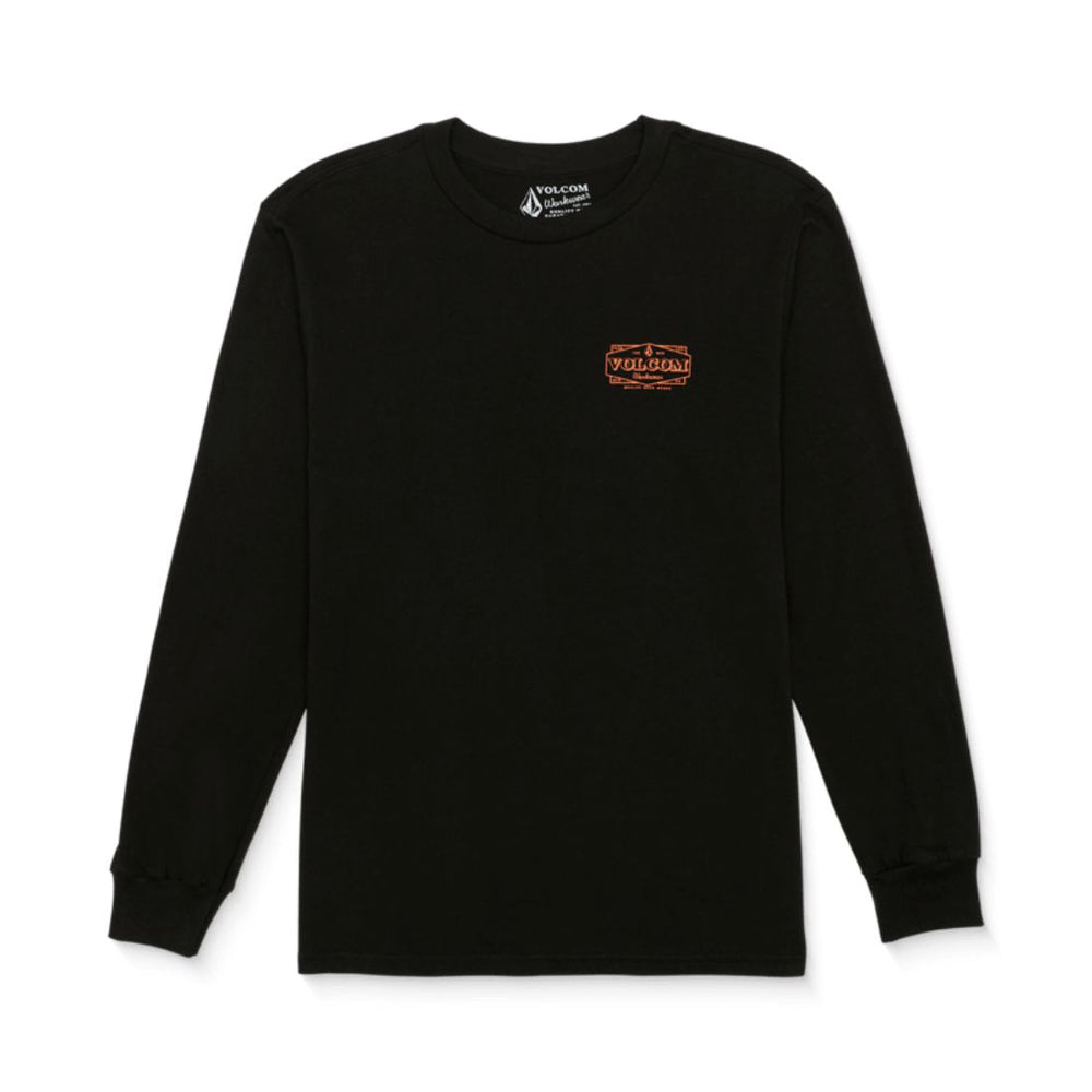 Volcom Men's Heavyweight Long Sleeve Union Work Shirt A3642404 - Black