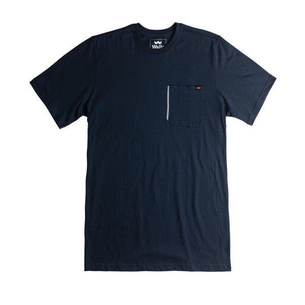 Walls Men's Grit Heavyweight Short Sleeve Work Shirt - Navy