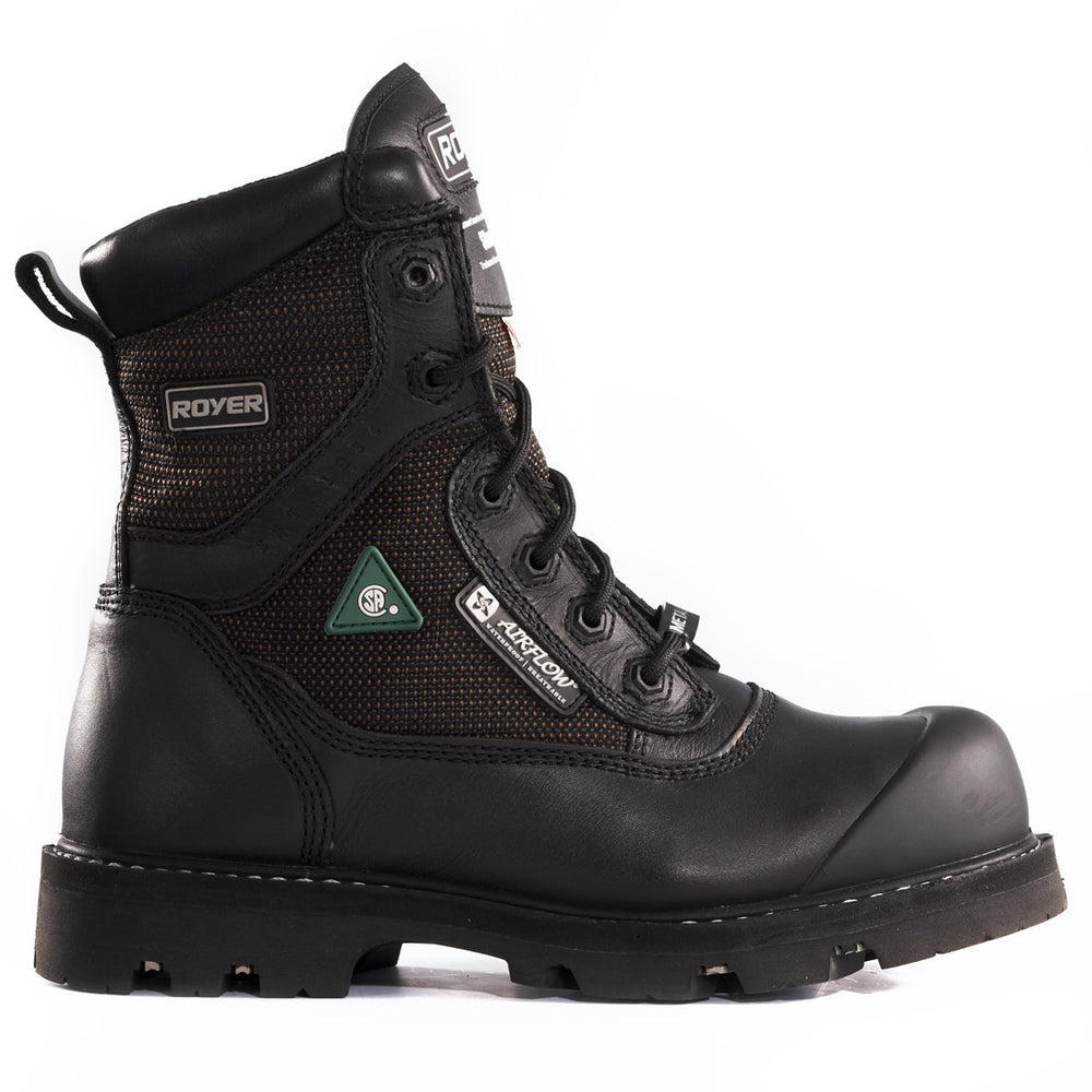 Royer Men's Black 8" Nylon Composite Toe Safety Boots
