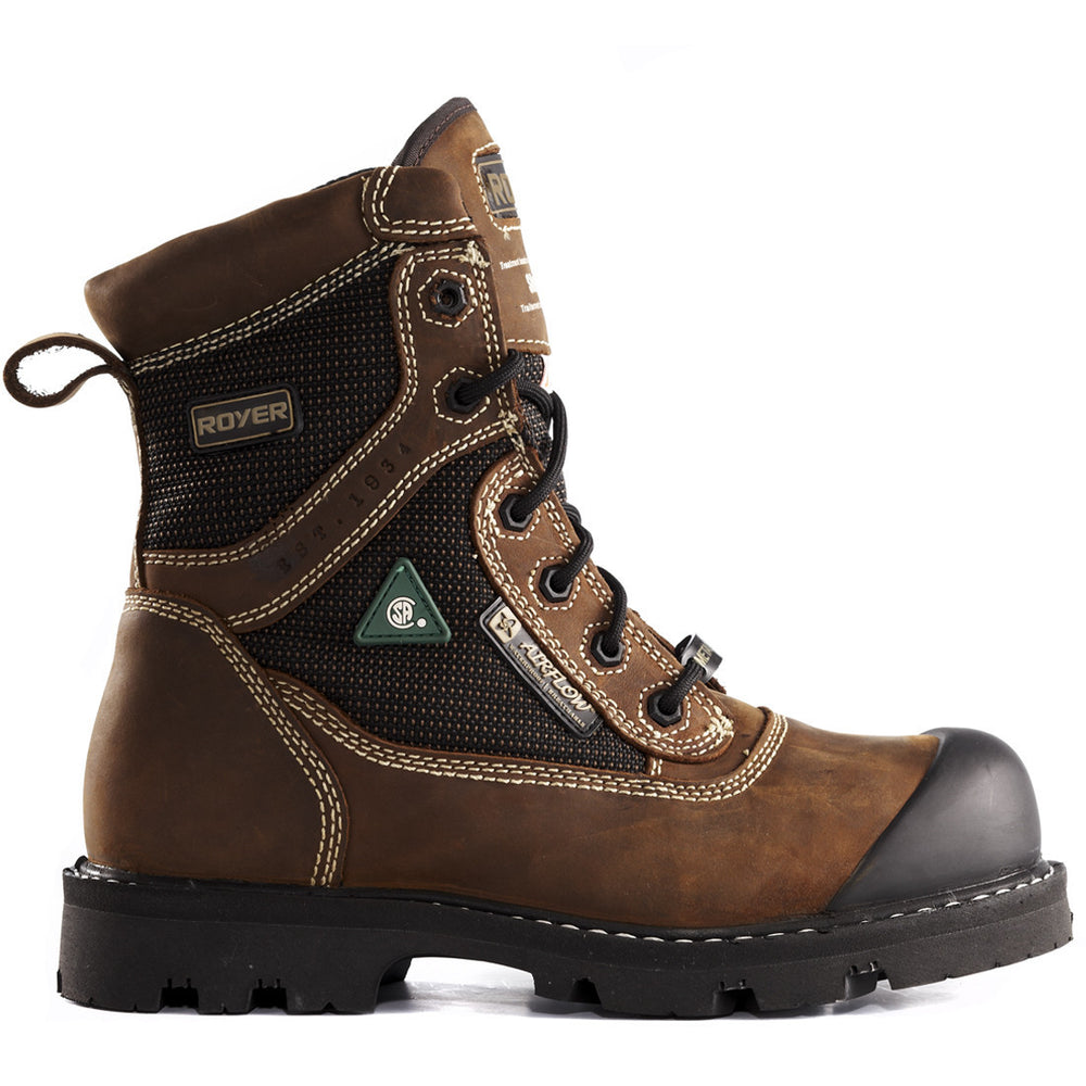 Royer 8" Brown Leather Composite Toe Safety Boot