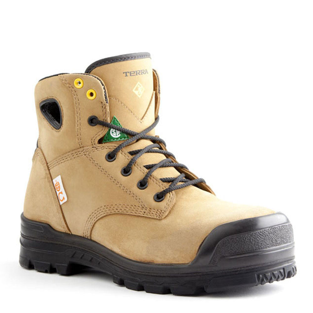 Terra Baron Men's 6" Composite Toe Work Boot - tan