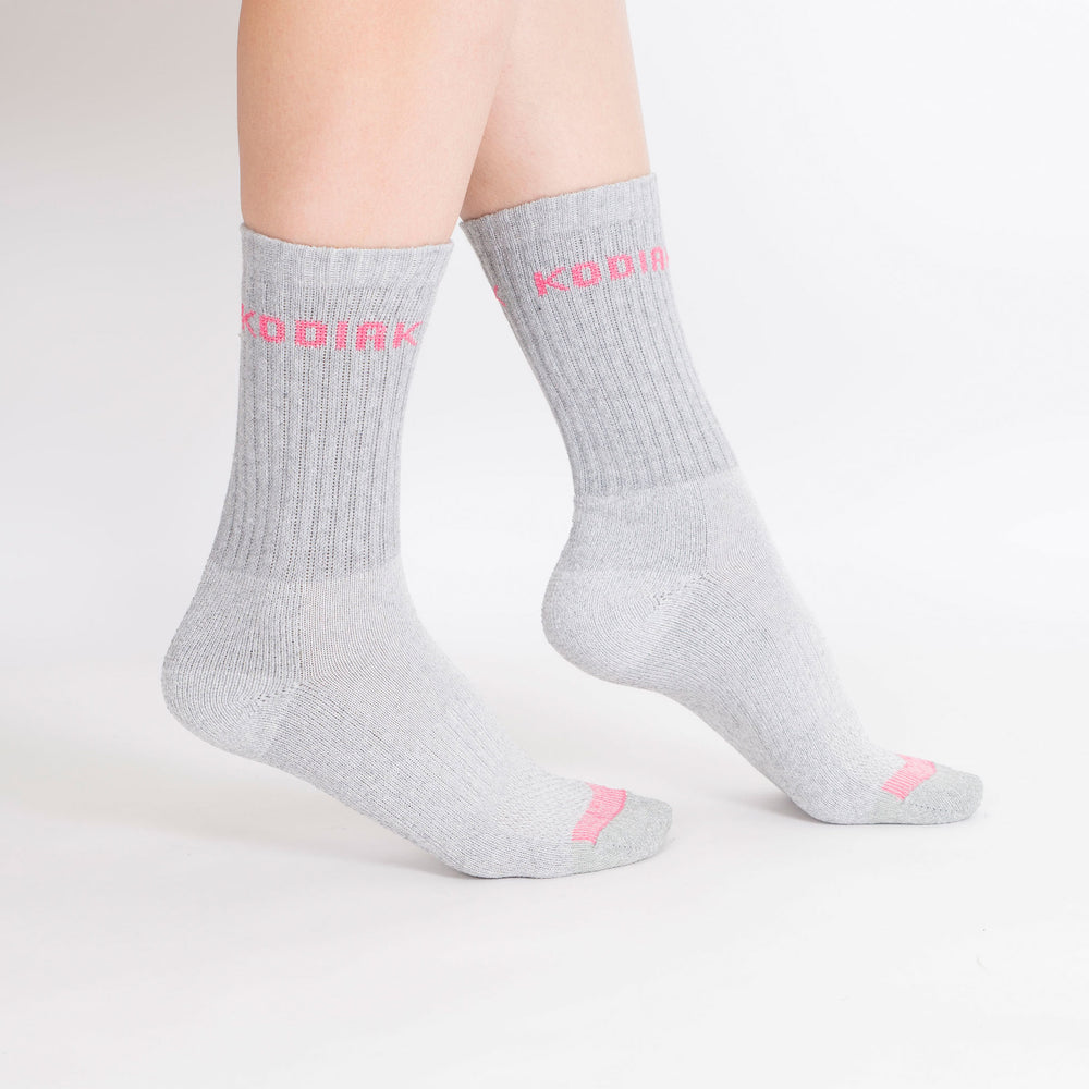 Women's 2PK Cotton Crew Sock - Grey