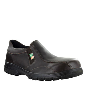 Mellow Walk Quentin Men's Metal Free Composite Toe Slip On Work Shoe - Brown 541128