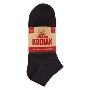 Kodiak Ankle Work Socks 5232A - Black 6PK