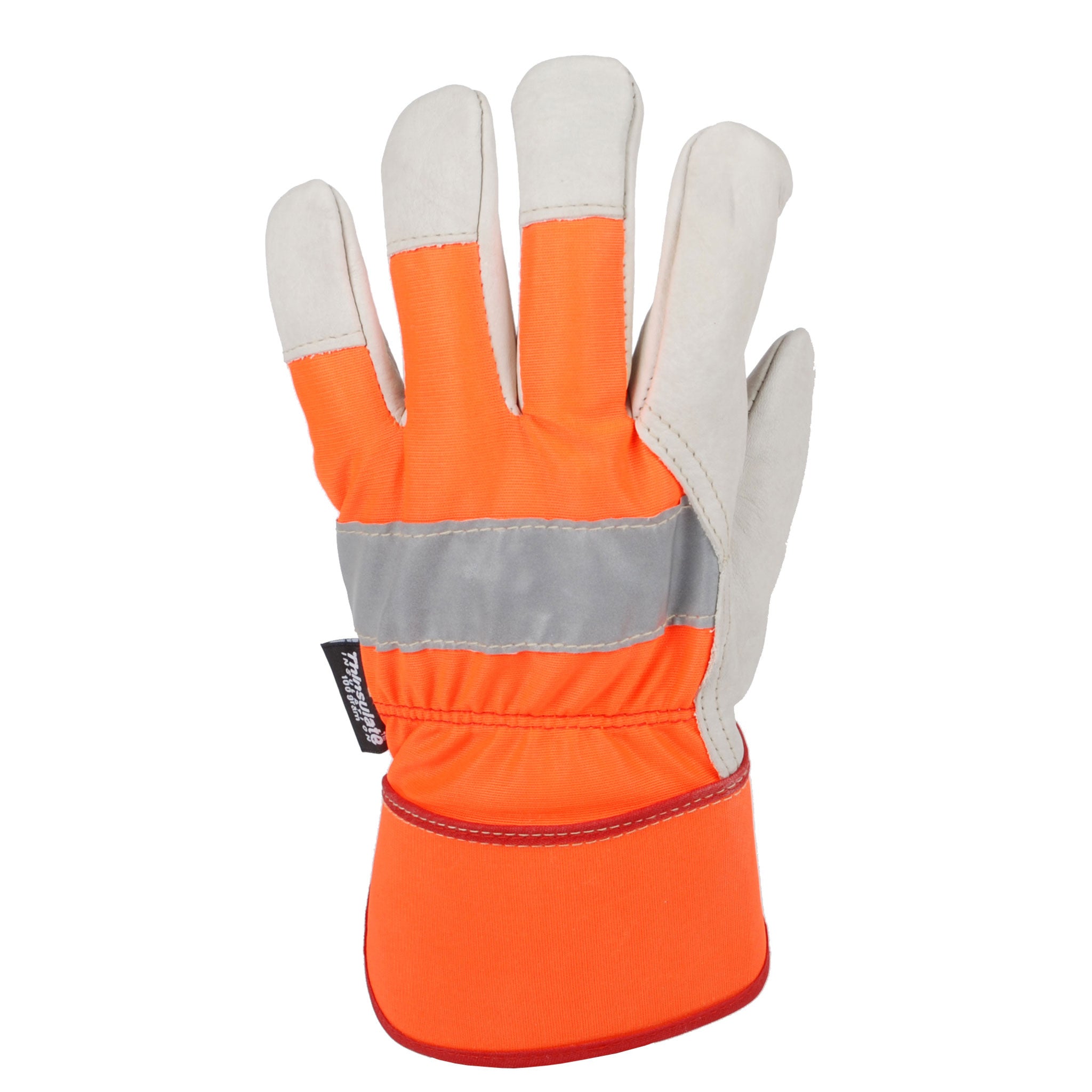 Lined Hi-Vis Cowhide Gloves