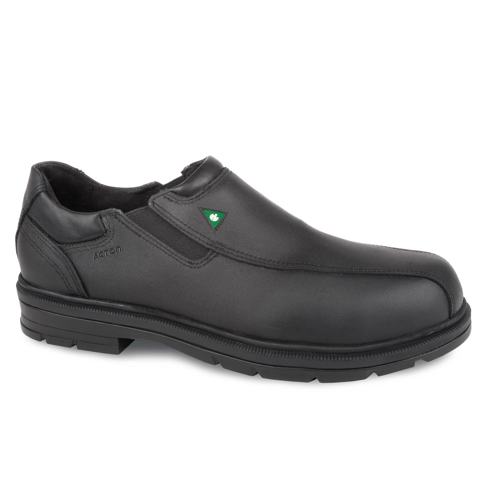 Acton Roosevelt Men's BLACK Slip On Steel Toe Work Shoe