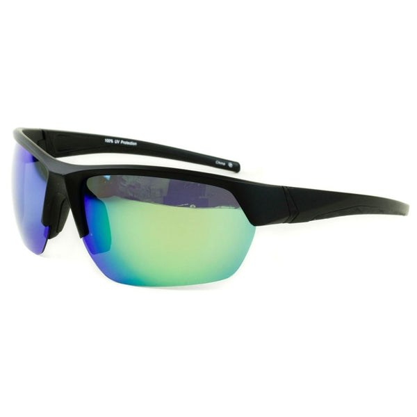 Angler Black Safety Glass with Green Polarized Lenses
