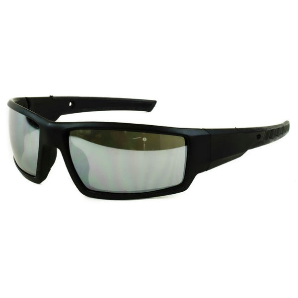 Matte Black Rudd Safety Glass with Silver Lenses