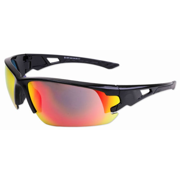 Black Wayne Safety Glass with Red Lenses