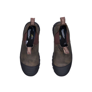 Blundstone 962 XFR Unisex Slip-on Steel Toe Work And Safety Boot - Rustic Brown
