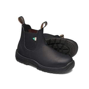 Blundstone CSA Greenpatch 163 Black Leather Slip-on Steel Toe Safety Boot