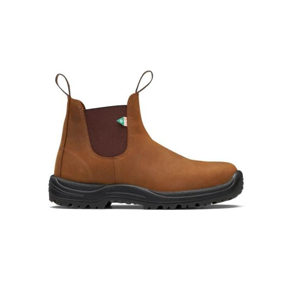 Blundstone 164 Brown Unisex Slip-on Steel Toe Work & Safety Boot - Saddle Brown