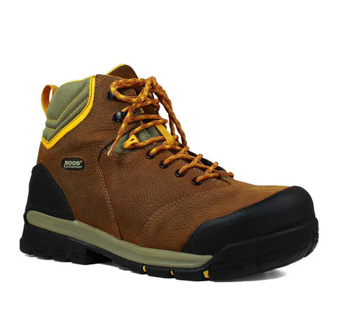 BOGS Bedrock Men’s 6" Composite Toe BROWN Leather Work Boot