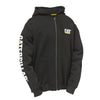 CAT Men's Full Zip Hooded Work Sweatshirt - Black W10840