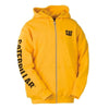 CAT Men's Full Zip Hooded Work Sweatshirt - Yellow W10840