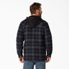 Dickies Men's Hooded Flannel Shirt Jacket with Hydroshield TJ211 - Navy/Black