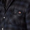 Dickies Men's Hooded Flannel Shirt Jacket with Hydroshield TJ211 - Navy/Black