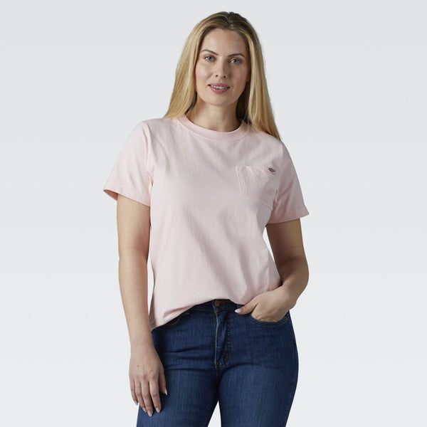 Dickies Women's Short Sleeve Heavyweight T-Shirt FS450 - Pink