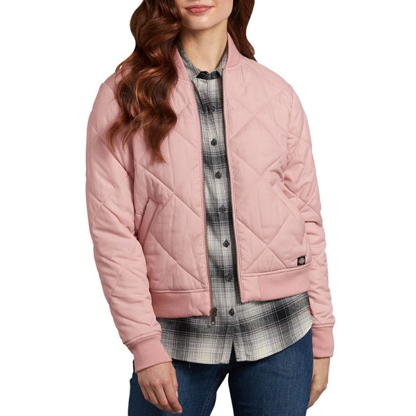 Dickies Women's Quilted Bomber Work Jacket - Pink