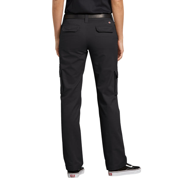 Dickies Women's Stretch Cargo Work Pant FP888BK Black Work Authority