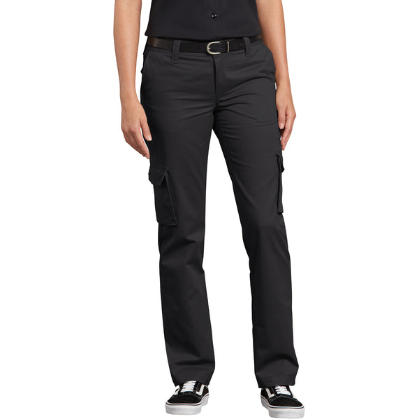 Dickies Womens Cropped Cargo Pant, Black - FPR50