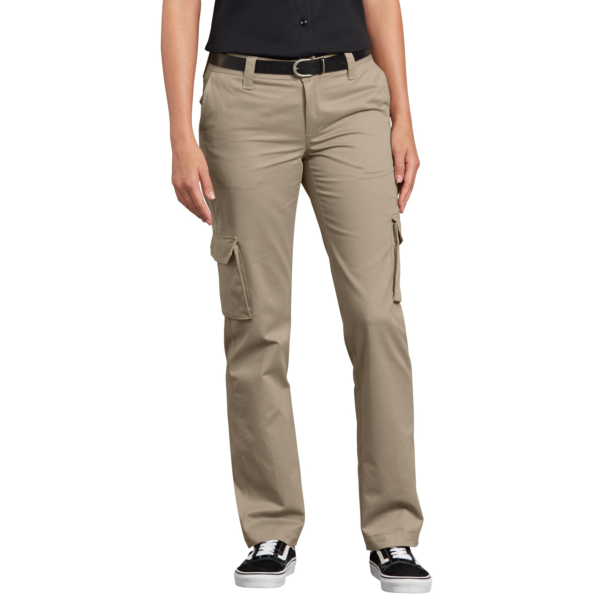 Dickies Women's Navy Xtreme Stretch Mid Rise Drawstring Cargo Pant