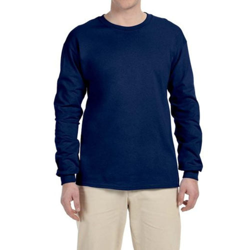 Gildan G240 Men's Ultra Cotton Long-Sleeve T-Shirt -  Navy