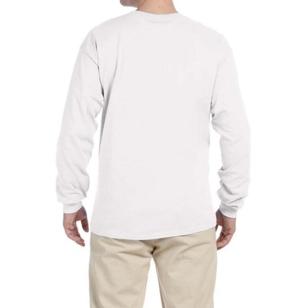 Gildan G240 Men's Ultra Cotton Long-Sleeve T-Shirt - White
