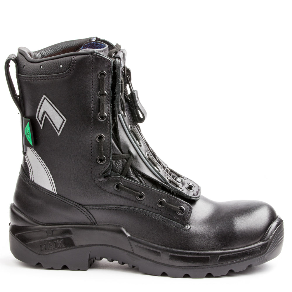Haix Airpower R2 8" Men's Steel Toe Zip-Up Work Safety Boots - black