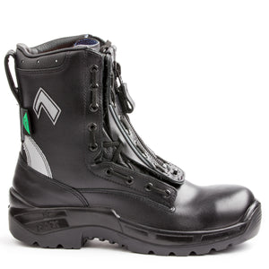Haix Airpower R2 8" Men's Steel Toe Zip-Up Work Safety Boots - black