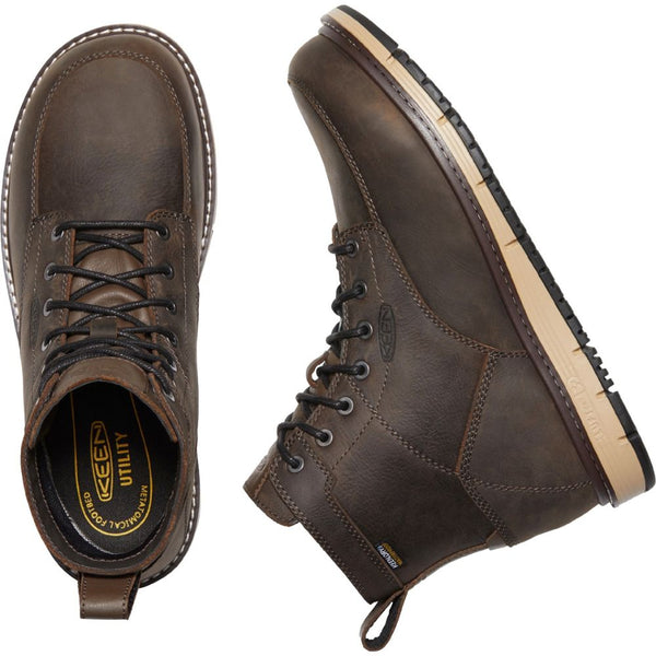 Keen San Jose Men’s 6” Aluminum Toe Waterproof Work Boot - Brown 1023250