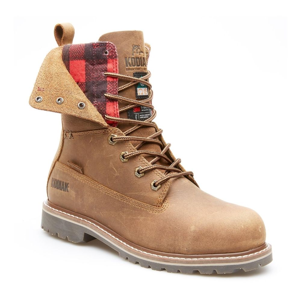 Kodiak Bralorne Women's 8" Composite Toe Leather Work Boot KD0A4NM1BRN - Tan