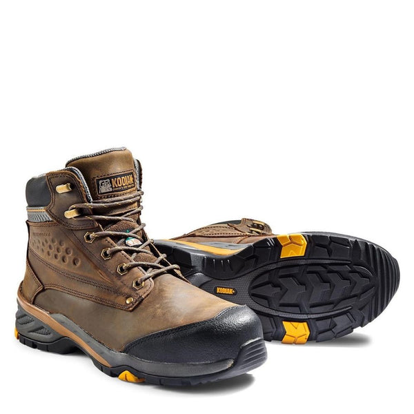 Kodiak Crusade Men's 6" WP Composite Toe Safety Boot KD305001DWX - Brown