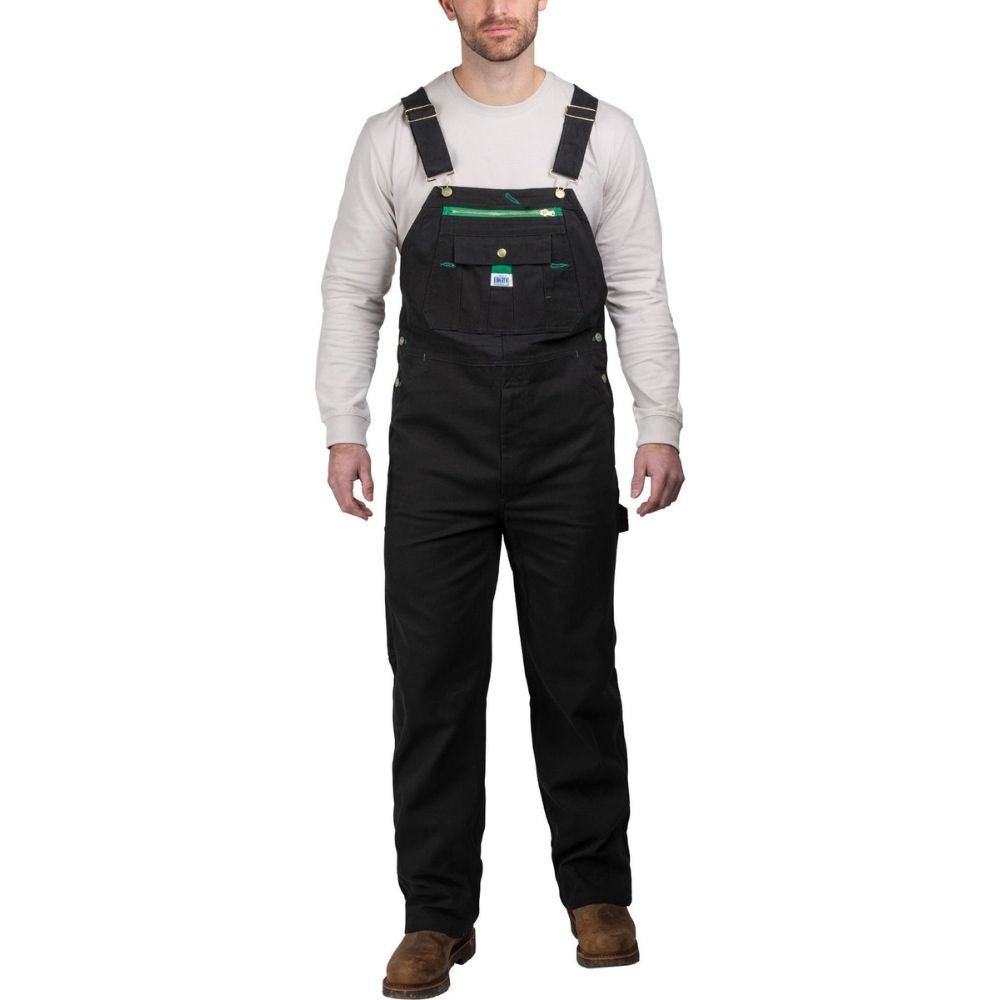 Liberty Men's Duck Bib Work Overall Yb790 - Black 