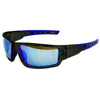 Matte Black Rudd Safety Glass with Blue Lenses