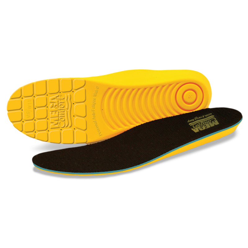 Yellow and black insoles for shoes