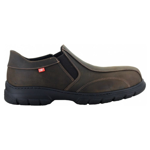 Mellow Walk Quentin Men's Metal Free Composite Toe Slip On Work Shoe - Brown 541128