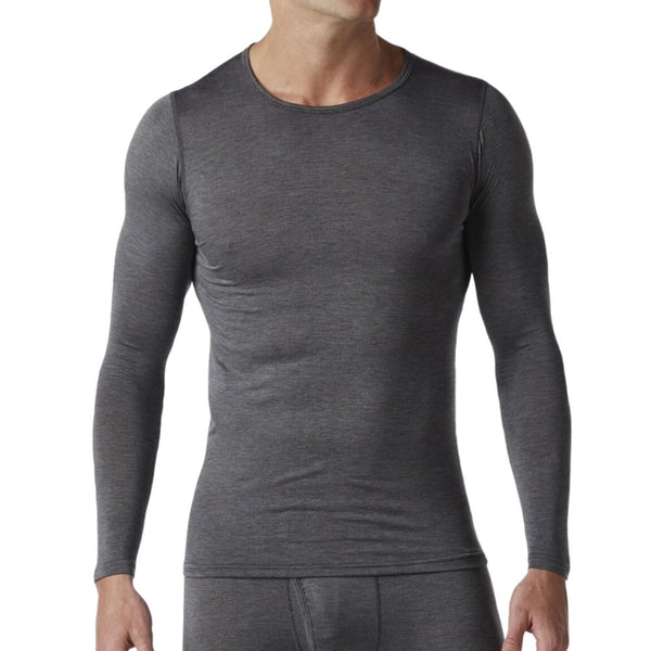 Men's HeatFX Ultra Lightweight Long Sleeve Shirt Base Layer - Charcoal FX39