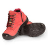 P&F S556 Women's 6" Steel Toe Work Boot With Side Zip - Red
